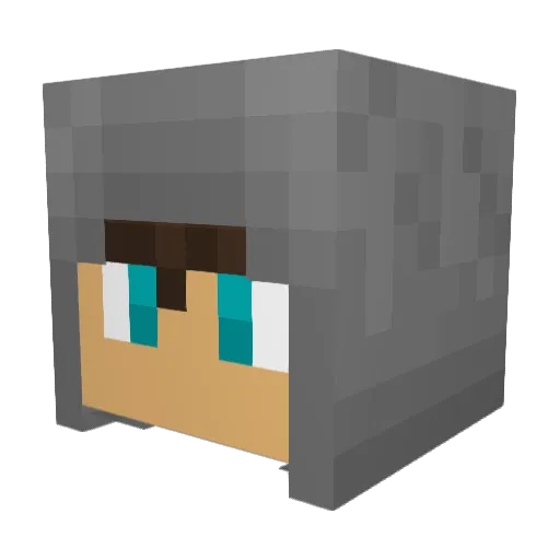 ALCATRAZ_H Minecraft avatar head, 3D render
