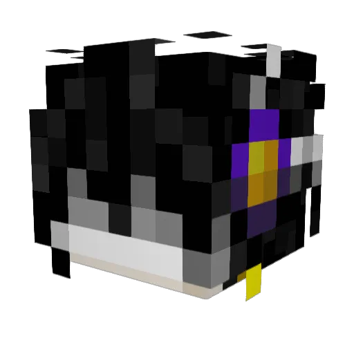ALCOHOL_OP Minecraft avatar head, 3D render