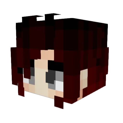 ALCOOCEE Minecraft avatar head, 3D render