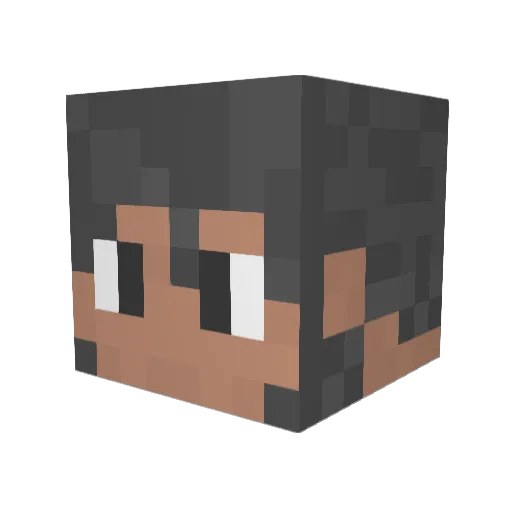 ALDERIKZ Minecraft avatar head, 3D render