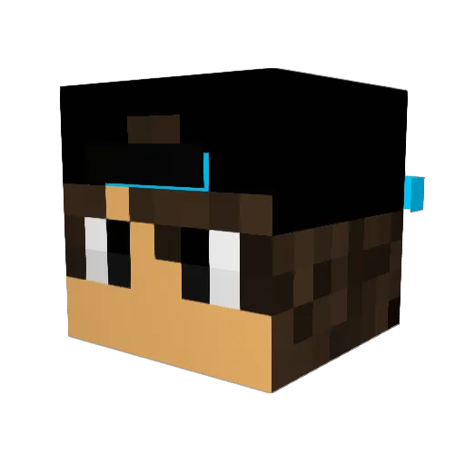 ALDOHHD Minecraft avatar head, 3D render