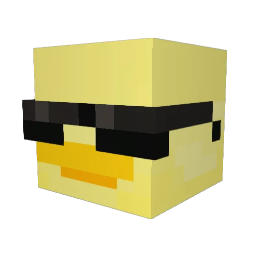 ALDRAH Minecraft avatar head, 3D render