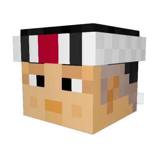 ALECKSsss Minecraft avatar head, 3D render