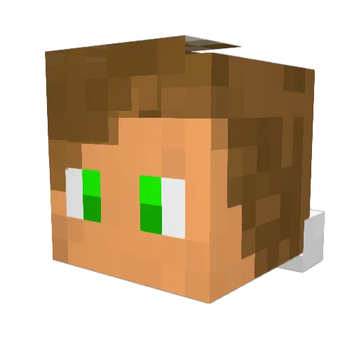 ALEXBRUSYKA Minecraft avatar head, 3D render