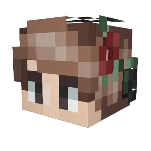 ALEXLP13 Minecraft avatar head, 3D render