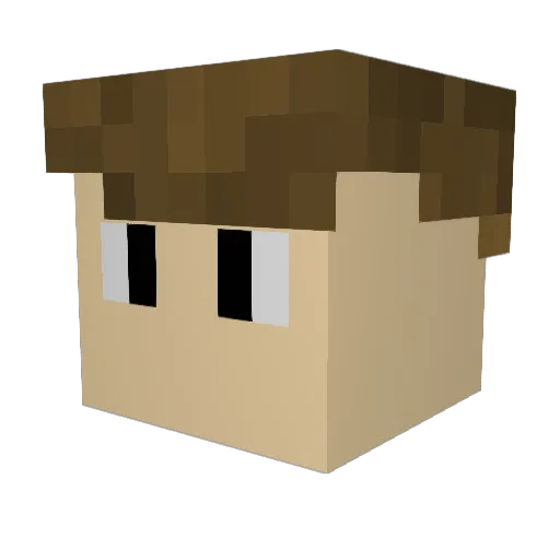 ALEXP009 Minecraft avatar head, 3D render