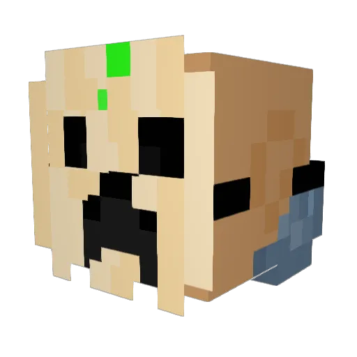 ALEXSTORMY1 Minecraft avatar head, 3D render