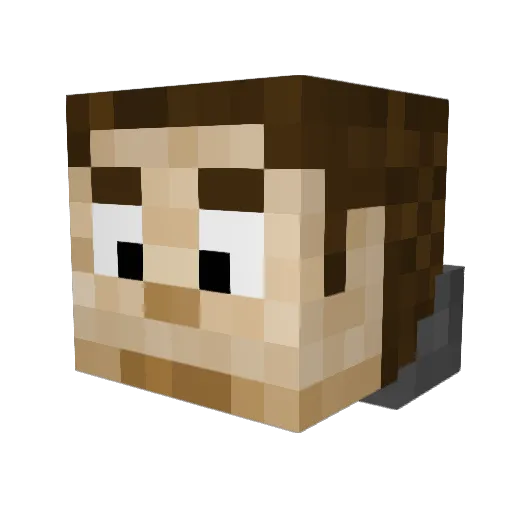 ALEXX_4 Minecraft avatar head, 3D render
