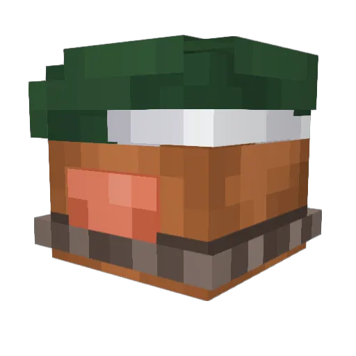 ALE_MALE3 Minecraft avatar head, 3D render