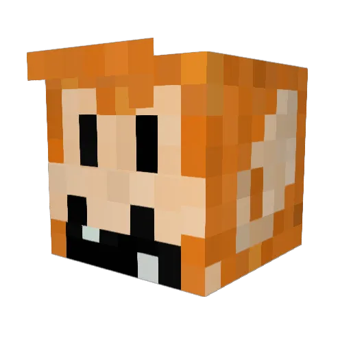 ALF85 Minecraft avatar head, 3D render