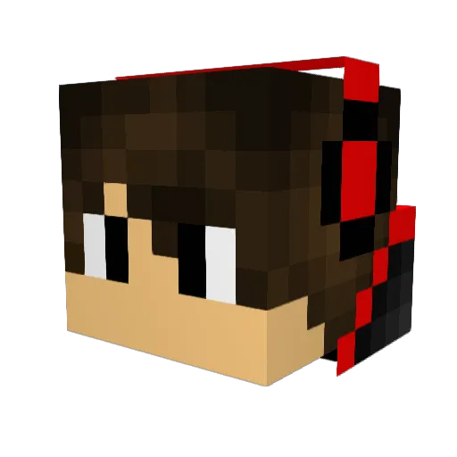ALFG_6510 Minecraft avatar head, 3D render