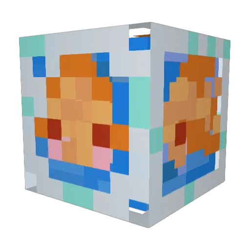 ALFINNITY Minecraft avatar head, 3D render