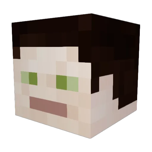 ALFO13 Minecraft avatar head, 3D render