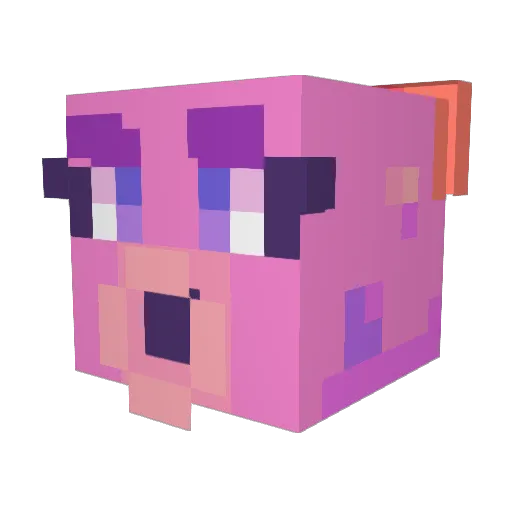ALGHANIM Minecraft avatar head, 3D render