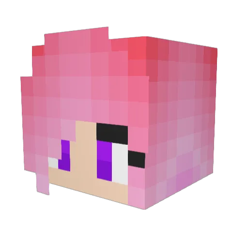 ALICEINNIT Minecraft avatar head, 3D render
