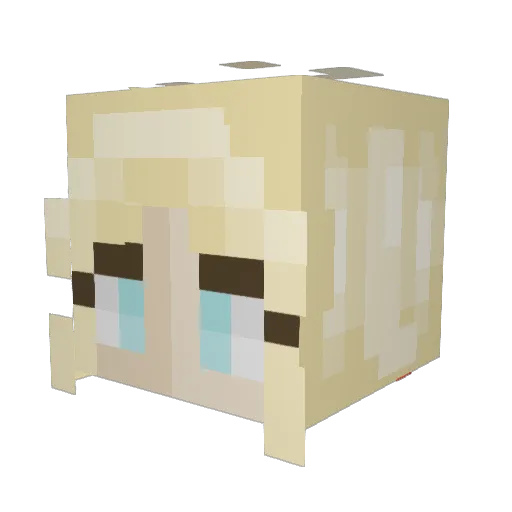ALID4 Minecraft avatar head, 3D render