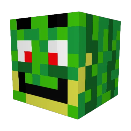 ALIDALI12 Minecraft avatar head, 3D render