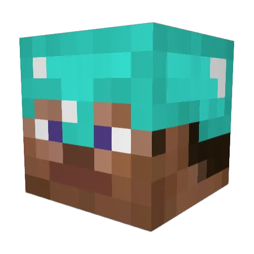 ALIENJANGGU Minecraft avatar head, 3D render
