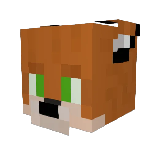ALISUS_1734 Minecraft avatar head, 3D render