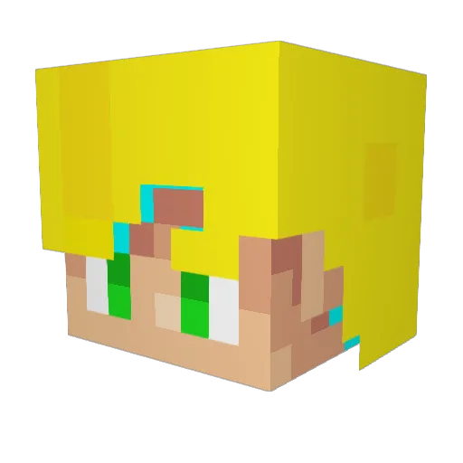 ALIvx Minecraft avatar head, 3D render
