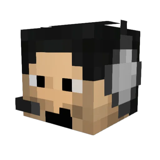 ALK4PON3OP Minecraft avatar head, 3D render