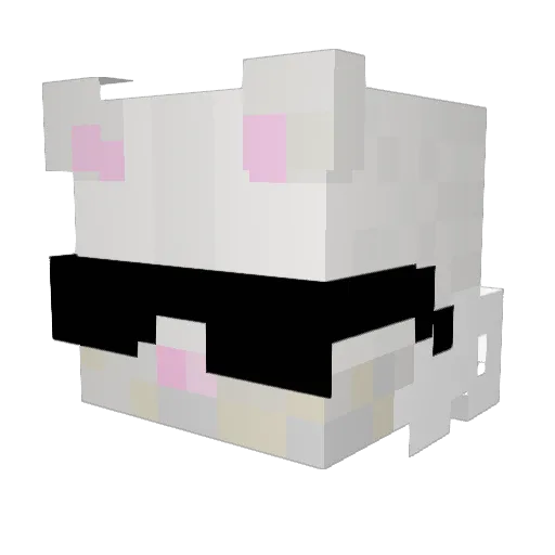 ALKKOcl Minecraft avatar head, 3D render