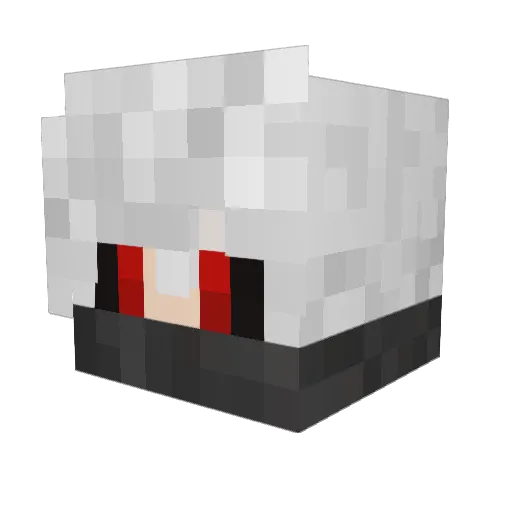 ALKYRA Minecraft avatar head, 3D render