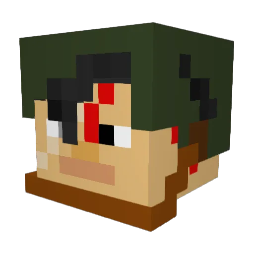 ALL362 Minecraft avatar head, 3D render