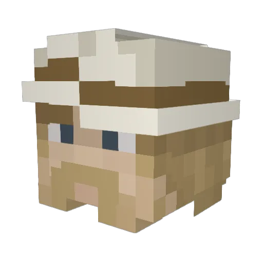 ALLENTAHER Minecraft avatar head, 3D render