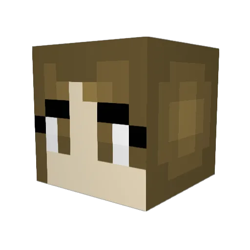 ALLFNI Minecraft avatar head, 3D render