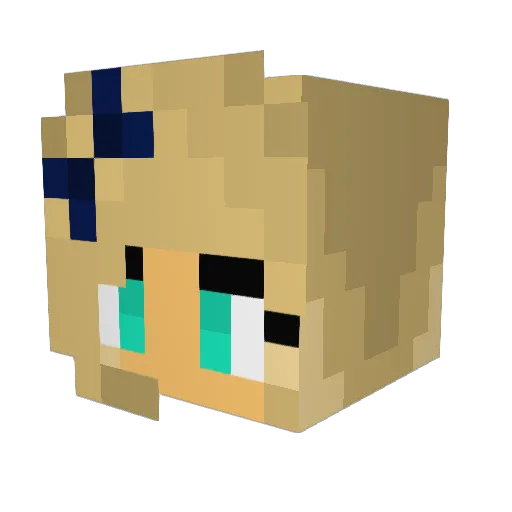 ALLYTHOMPSON Minecraft avatar head, 3D render