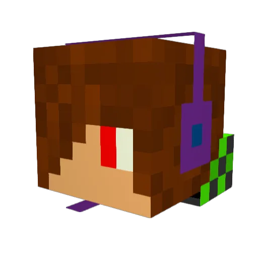 ALMADMAN Minecraft avatar head, 3D render