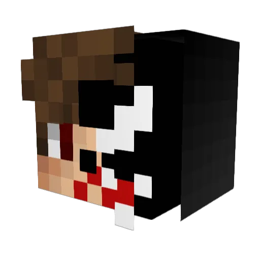 ALMOND15 Minecraft avatar head, 3D render