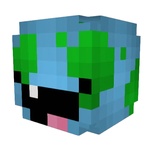 ALMOND646 Minecraft avatar head, 3D render