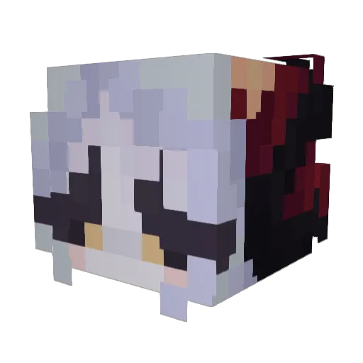 ALM_MmeRyusei Minecraft avatar head, 3D render