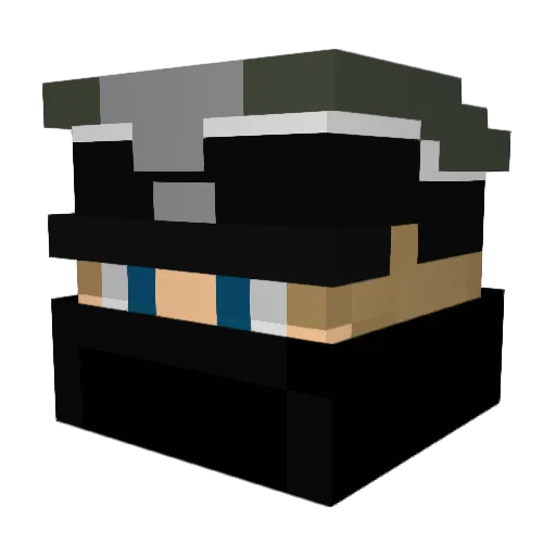 ALODF Minecraft avatar head, 3D render