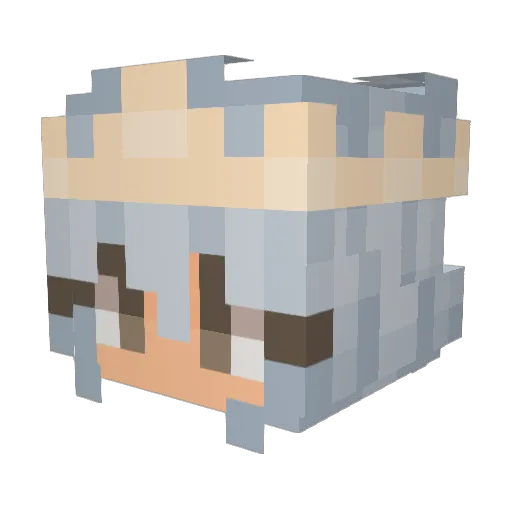 ALOWP Minecraft avatar head, 3D render