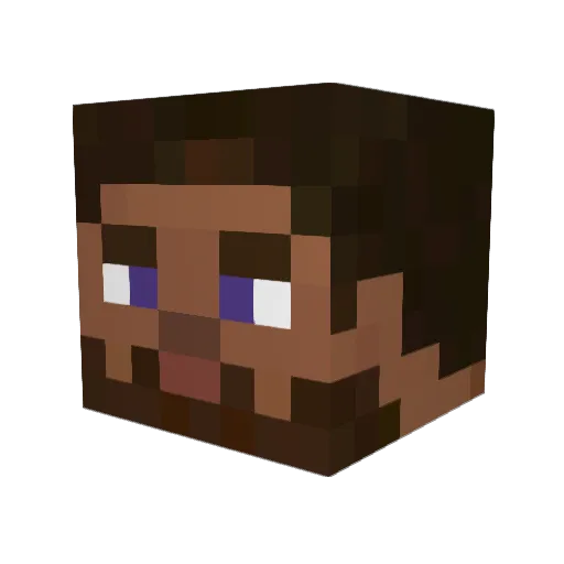 ALPHA2X0 Minecraft avatar head, 3D render