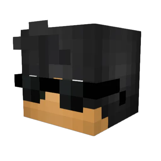 ALPHA_ALPHA_A Minecraft avatar head, 3D render