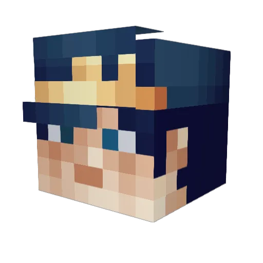 ALRYKY Minecraft avatar head, 3D render