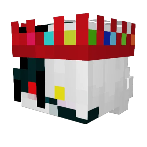 ALSE268 Minecraft avatar head, 3D render