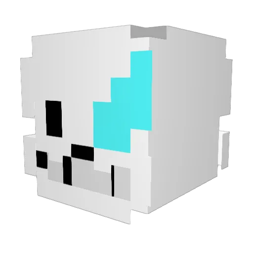 ALTAZ0 Minecraft avatar head, 3D render