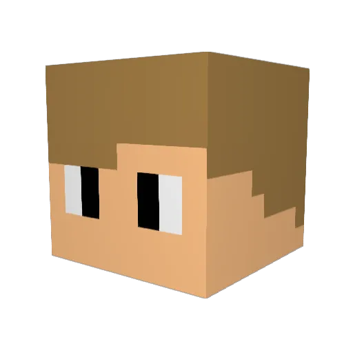 ALTHAJ Minecraft avatar head, 3D render