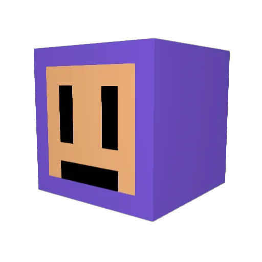 ALTwF4 Minecraft avatar head, 3D render