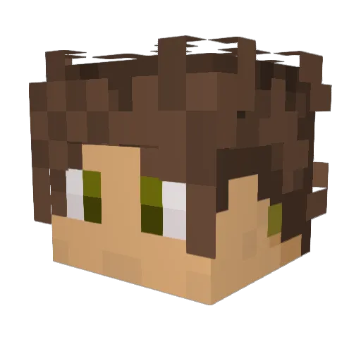 ALVARYX Minecraft avatar head, 3D render