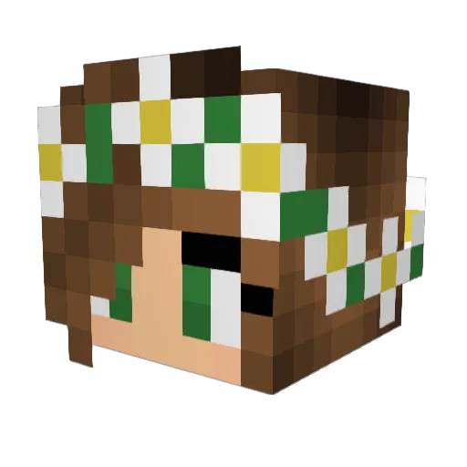 ALVASV Minecraft avatar head, 3D render