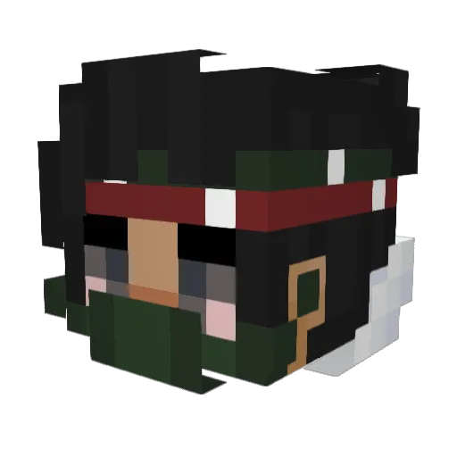 ALWAYSLULUU Minecraft avatar head, 3D render