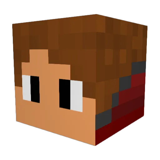 ALZERCRAFT1 Minecraft avatar head, 3D render