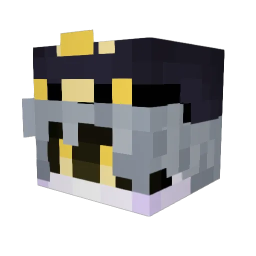ALZYPER Minecraft avatar head, 3D render