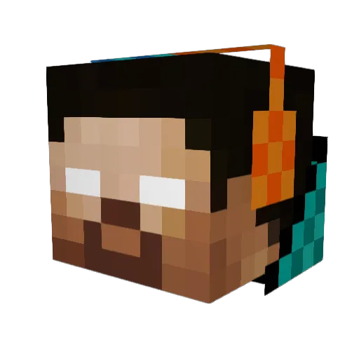 AL_GHAZWANI Minecraft avatar head, 3D render